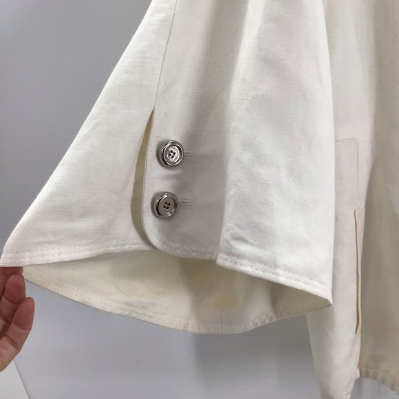 Etcetera Linen Blend Two Piece Set Jacket /Pants Career Classic Creme Size 10/12 - Picture 13 of 15